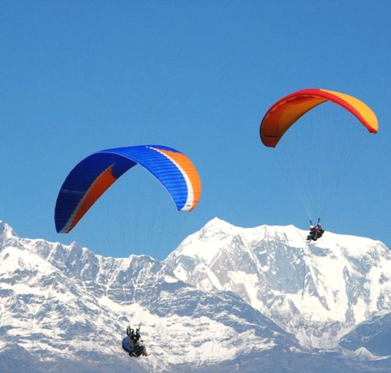 Flying to Pokhara